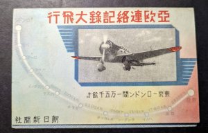 Mint Japan Vintage Advertisement Folded Aviation Postcard