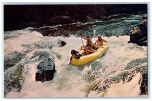 c1910 Rafting Wolf River Silver Birch Ranch White Lake Wisconsin WI Postcard