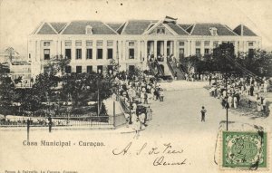 curacao, W.I., WILLEMSTAD, Casa Municipal (1904) Penso & Delvalle Postcard