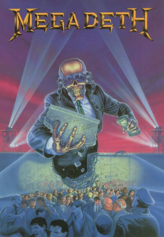 Megadeth Rare Heavy Metal 1990 Postcard