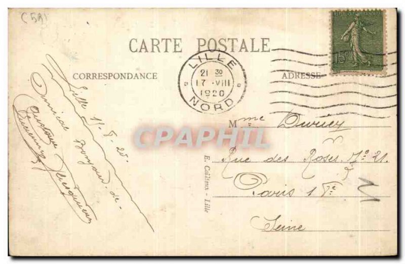 Old Postcard Lille Le theater