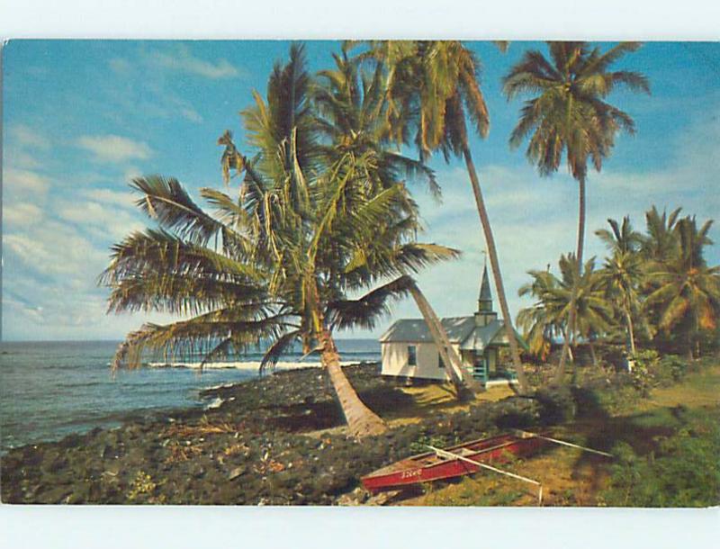 Unused Pre-1980 CHURCH SCENE Kona Hawaii HI p3736