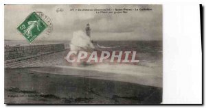 Old Postcard Ile d'Oleron Charente Inf Sait Peter's Cotiniere Lighthouse in h...
