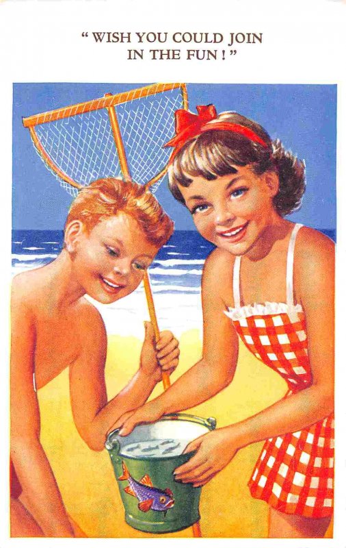 Beach Kids Fish Net Bucket Bamforth Children's Seaside Series