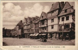 CPA LANNION Vieilles Maisons - Place du Centre (1165894)