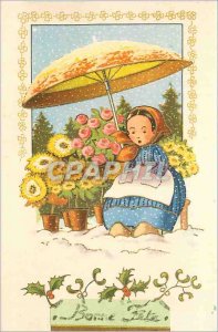 Old Postcard Bonne Fete