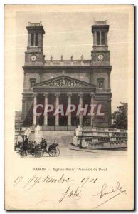 Old Postcard Paris Church of Saint Vincent de Paul