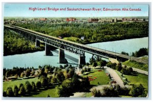 c1910 High Level Bridge Saskatchewan River Edmonton Alberta Canada Postcard