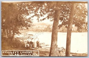 K32/ Yulan New York RPPC Postcard c1910 Bradleys Landing Boats Sullivan 401