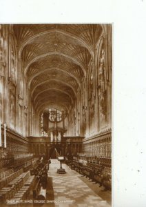 Cambridgeshire Postcard - Choir West, King's College Chapel, Cambridge Ref 17916