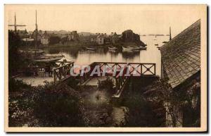 Old Postcard Cote De Granite Loguivy Port of Entry