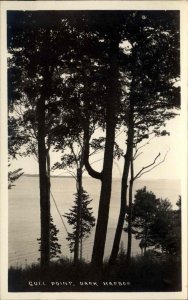 Islesboro Maine ME Dark Harbor Gull Point Real Photo Vintage Postcard