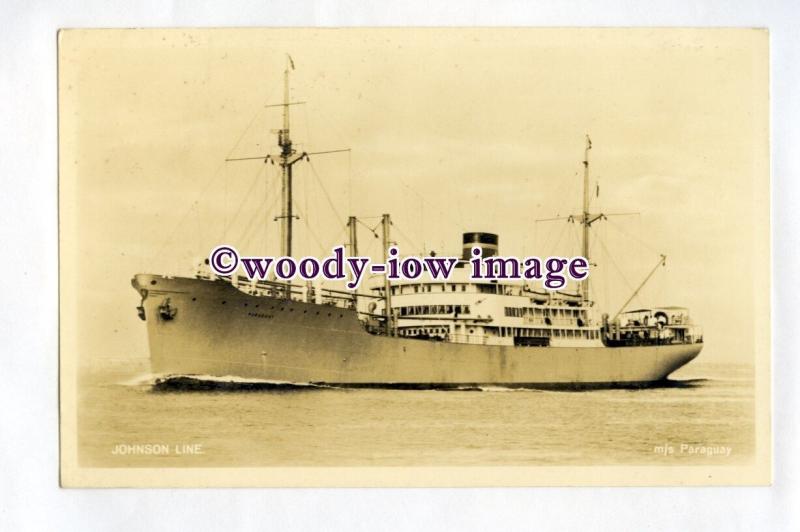 pf0338 - Swedish Johnson Line Cargo Ship - Paraguay , built 1947 - postcard