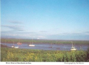 River Brue Burnham On Sea Somerset Wiltshire Border Rare Photo Postcard