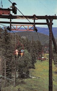 Terry Peak Chair Lift, Black Hills, South Dakota Ski Lift '60s Vintage Postcard