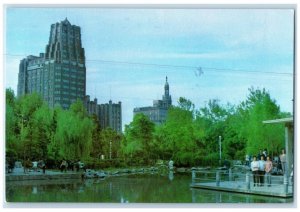 c1950's View of People's Park Shanghai China Posted Vintage Postcard