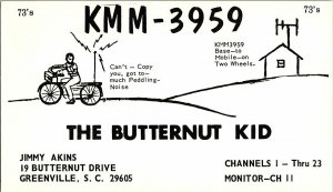 QSL Radio Card From Greenville S. C. South Carolina KMM-3959