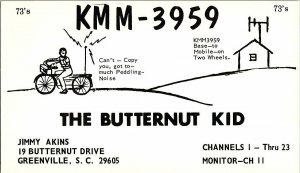 QSL Radio Card From Greenville S. C. South Carolina KMM-3959 