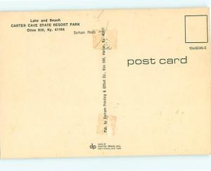 Vintage Postcard Carter Cave State Resort Park Camping Campers # 971