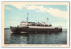 c1950's Car Ferry Abegweit Cape Tormentine New Brunswick Canada Postcard