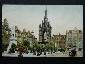 Manchester ALBERT SQUARE showing Steam Engine c1907 Postcard by B & D