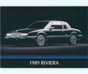 Unused 1989 postcard ad BUICK RIVIERA CAR - GM GENERAL MOTORS k8966
