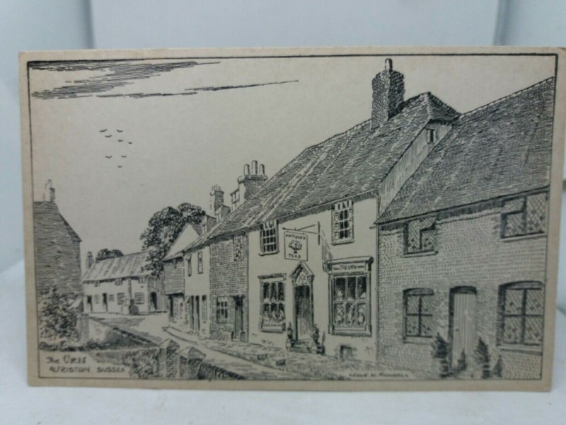 Vintage Postcard The Urn Antiques & Teas Shop Alfriston Drawn By Leslie W Rowsel