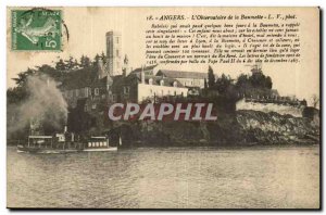 Angers Postcard Old L & # 39obvservatoire of Baumette (boat)