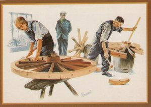 Occupations Postcard- Country Crafts - Wheelwrights by Malcolm Greensmith RR9412