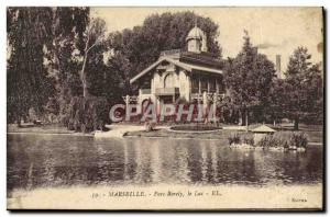 Old Postcard Marseille Borely Park Lake