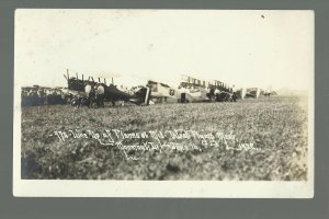 Monmouth ILLINOIS RP 1922 MID-WEST FLYING MEET Airplane Airplanes PLANES Crowd