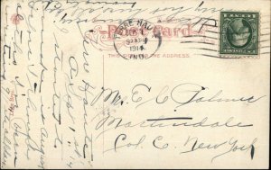 Terre Haute IN Wabash River Bridge 1914 Used Postcard