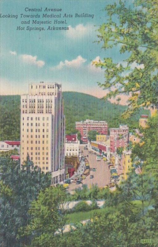 Arkansas Hot Springs Central Avenue Looking Towards Medical Arts Building and...