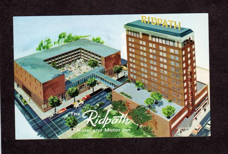 WA Ridpath Hotel Motor Inn Spokane Washington Postcard