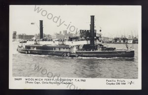 f2131 - Woolwich Steam Ferry - Gordon - back in 1963 - Pamlin postcard