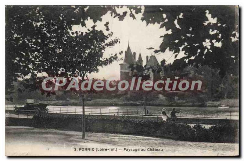 Postcard Ancient Pornic Loire Chateau Inf Landscape