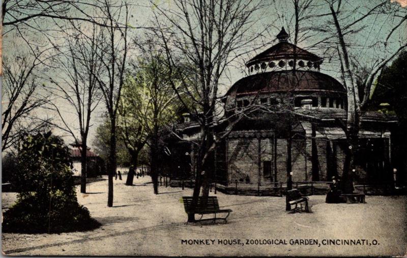 Ohio Cincinnati Zoological Garden Monkey House 1909