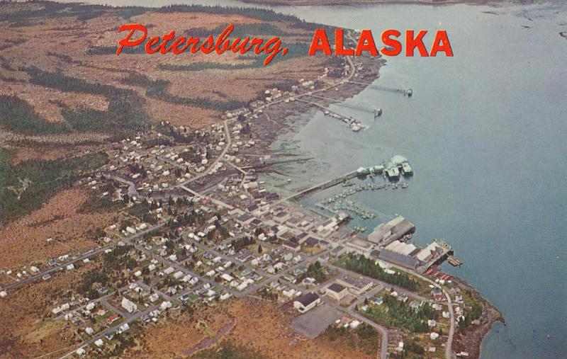 Aerial view of Petersburg, Alaska PC5401