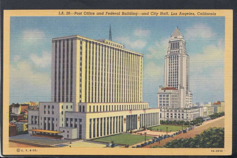 America Postcard -Post Office & Federal Building,Los Angeles,California  RS20261