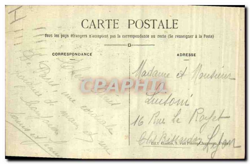 Old Postcard Paris Louvre and the Place du Carrousel