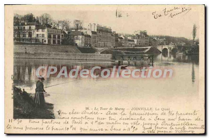 Old Postcard Joinville Le Quai Le Tour De Marne