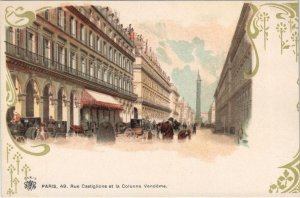 CPA PARIS 1e Rue Castiglione Colonne Vendome (997288)