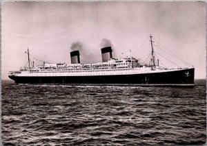 Compagnie Generale Transatlantique French Line Ile de France Ship RPPC BS21