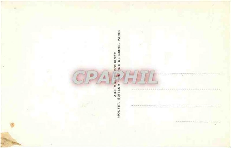 Old Postcard Museum of Louvre Paris J A Houdon Louise Brongniart clay