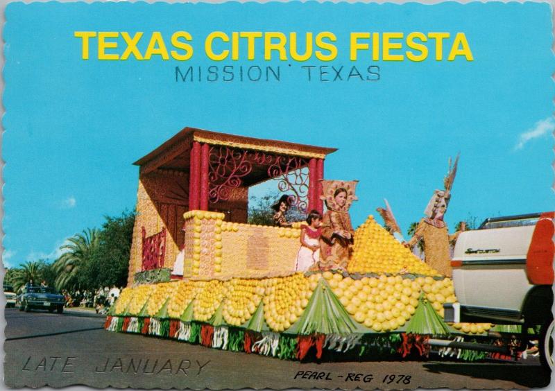 Texas Citrus Fiesta Mission TX Texas Postcard D54 *As Is