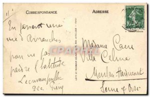 Old Postcard Panorama Avranches towards the road Graville