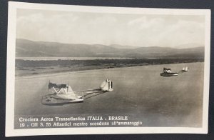 Mint Italy Real Picture Postcard Trans Atlantic Flight To Brazil LATI Airway