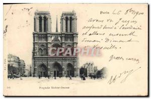 Postcard Old Paris Facade of Notre Dame