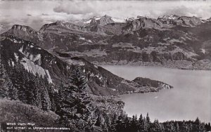 Switzerland Blick vom Rigi auf Urner- und Unterwaldneralpen 1954 Photo