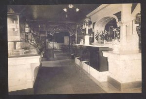 REAL PHOTO OKAWVILLE ILLINOIS FABER RESTAURANT INTERIOR